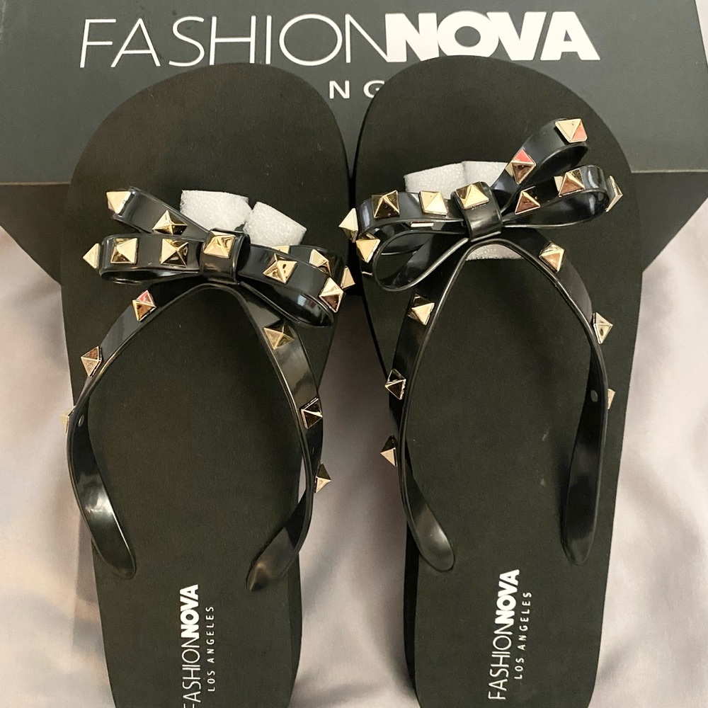 Studded Flip Flops